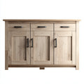 Aparador comedor 150x40x85 cm – madera clara natural – estilo nórdico funcional