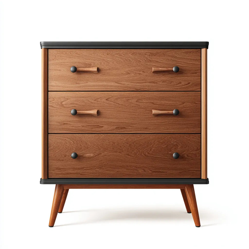 Armario con cajones sala de estar 100x45x95 cm – madera natural – estilo contemporáneo práctico