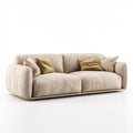 Sofá de 2 plazas de tejido 180×94×78 cm - beige - diseño de líneas suaves para sala de estar