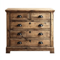 Armario con cajones de madera 105×48×92 cm - marrón - estilo rústico para sala de estar